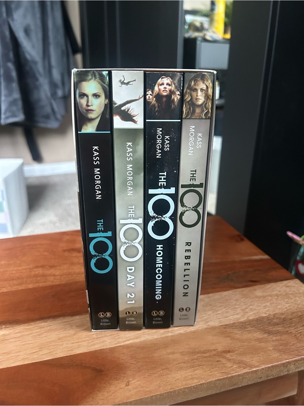 The 100 Paperback Book Box Set by Kass Morgan - Black & White Covers